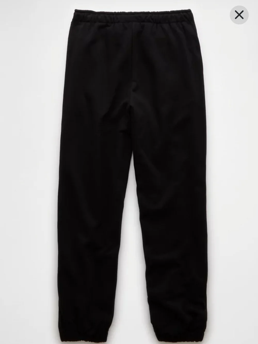 American Eagle Outfitters Black Wide-Leg Drawstring Sweatpants - Picture 2 of 3
